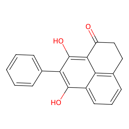 7,9-Dihydroxy-8-phenyl-2,3-dihydrophenalen-1-one structure