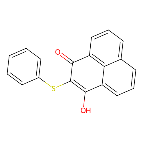 3-Hydroxy-2-phenylsulfanylphenalen-1-one structure