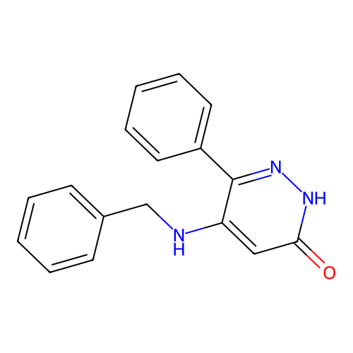5-(benzylamino)-6-phenyl-3(2H)-pyridazinone structure