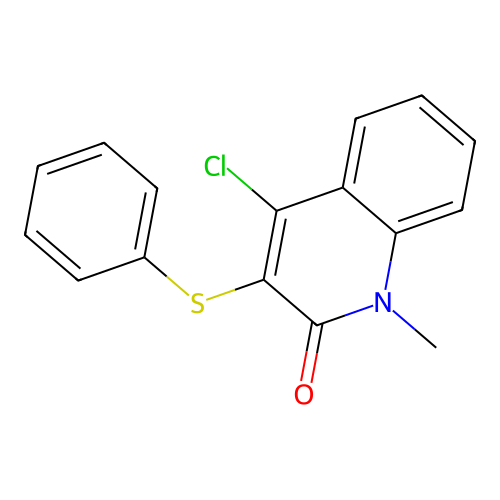 4-Chloro-1-methyl-3-phenylsulfanylquinolin-2-one structure