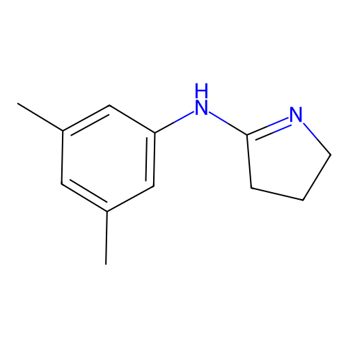 N-(3,4-dihydro-2H-pyrrol-5-yl)-N-(3,5-dimethylphenyl)amine structure