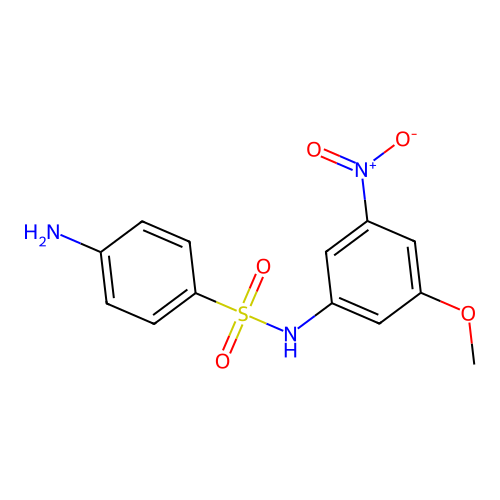 4-amino-N-{3-nitro-5-methoxyphenyl}benzenesulfonamide structure