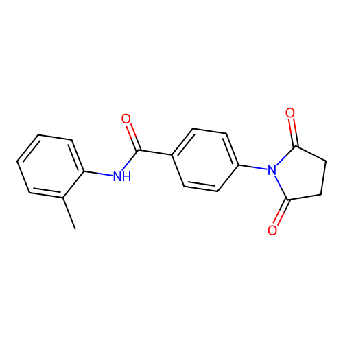 4-(2,5-dioxopyrrolidin-1-yl)-N-(2-methylphenyl)benzamide structure