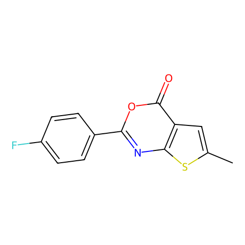 2-(4-Fluorophenyl)-6-methylthieno[2,3-d][1,3]oxazin-4-one structure