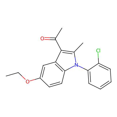 1-[1-(2-chlorophenyl)-5-ethoxy-2-methyl-1H-indol-3-yl]ethanone structure