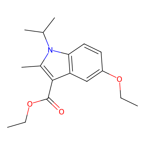 ethyl 5-ethoxy-1-isopropyl-2-methyl-1H-indole-3-carboxylate structure
