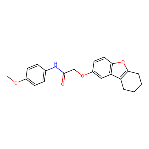 N-(4-methoxyphenyl)-2-(6,7,8,9-tetrahydrodibenzo[b,d]furan-2-yloxy)acetamide structure