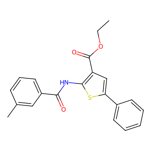 Ethyl 2-[(3-methylbenzoyl)amino]-5-phenylthiophene-3-carboxylate structure