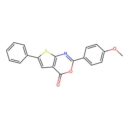 2-(4-methoxyphenyl)-6-phenyl-4H-thieno[2,3-d][1,3]oxazin-4-one structure