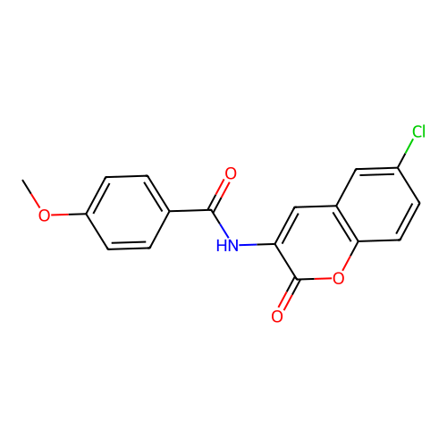 N-(6-chloro-2-oxo-2H-chromen-3-yl)-4-methoxybenzamide structure