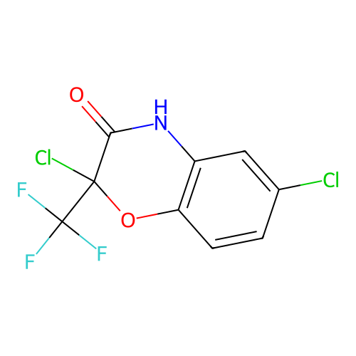 2,6-dichloro-2-(trifluoromethyl)-2H-1,4-benzoxazin-3(4H)-one structure