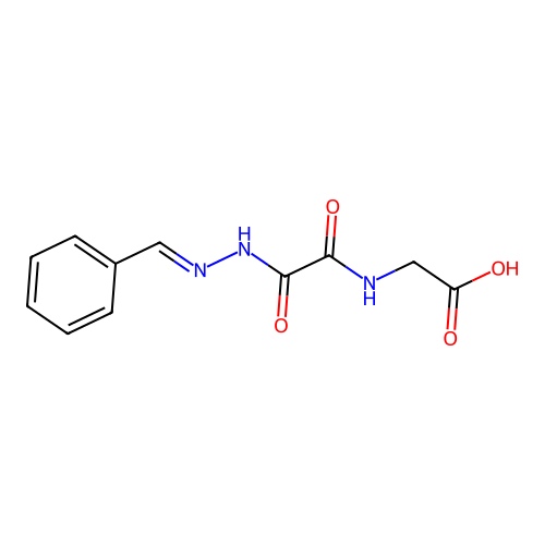 2-[[2-(2-Benzylidenehydrazinyl)-2-oxoacetyl]amino]acetic acid structure