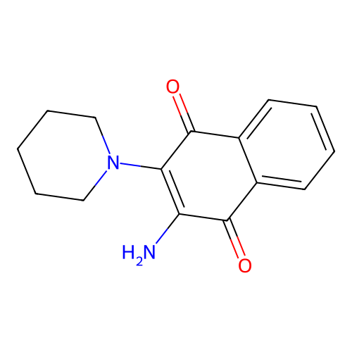 2-Amino-3-piperidin-1-ylnaphthalene-1,4-dione structure
