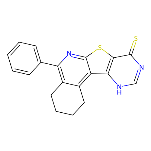 5-Phenyl-1,2,3,4-tetrahydro-7-thia-6,9,11-triaza-benzo[c]fluorene-8-thiol structure