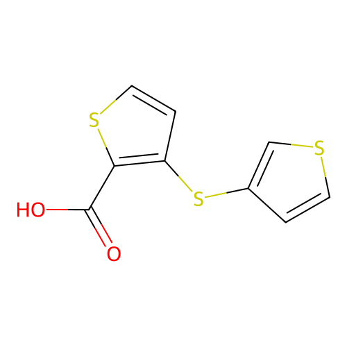 3-(Thiophen-3-ylthio)thiophene-2-carboxylic acid structure