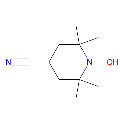 1-Hydroxy-2,2,6,6-tetramethylpiperidine-4-carbonitrile structure