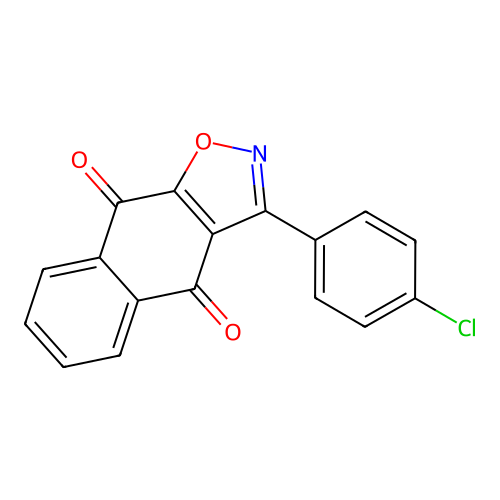 3-(4-Chlorophenyl)benzo[f][1,2]benzoxazole-4,9-dione structure