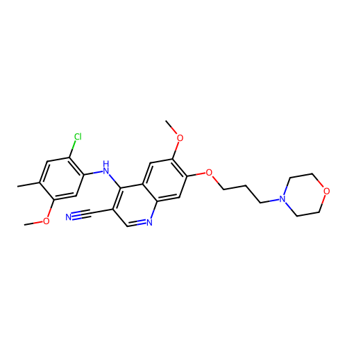 4-Phenylamino-3-quinolinecarbonitrile deriv. 2g structure
