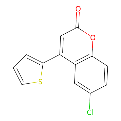 6-Chloro-4-thiophen-2-ylchromen-2-one structure