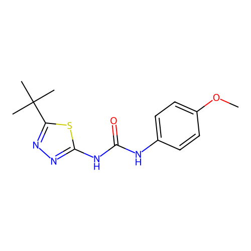 1-(5-Tert-butyl-1,3,4-thiadiazol-2-yl)-3-(4-methoxyphenyl)urea structure