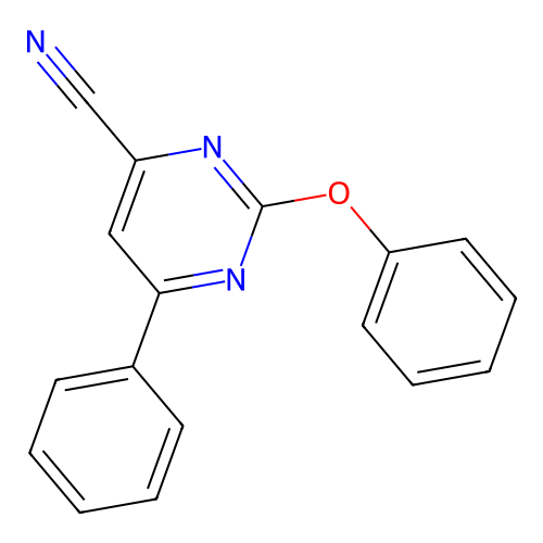 2-Phenoxy-6-phenylpyrimidine-4-carbonitrile structure