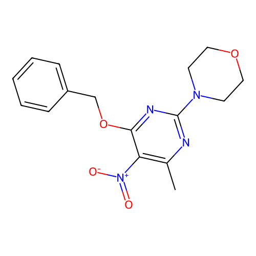 4-(4-(Benzyloxy)-6-methyl-5-nitropyrimidin-2-yl)morpholine structure