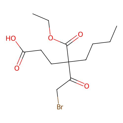 4-(Bromoacetyl)-4-(ethoxycarbonyl)octanoic acid structure