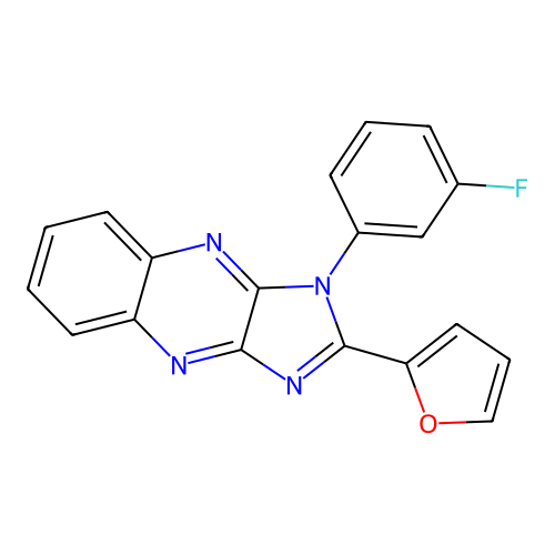 1-(3-fluorophenyl)-2-(furan-2-yl)-1H-imidazo[4,5-b]quinoxaline structure