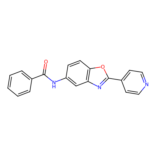 N-(2-pyridin-4-yl-1,3-benzoxazol-5-yl)benzamide structure