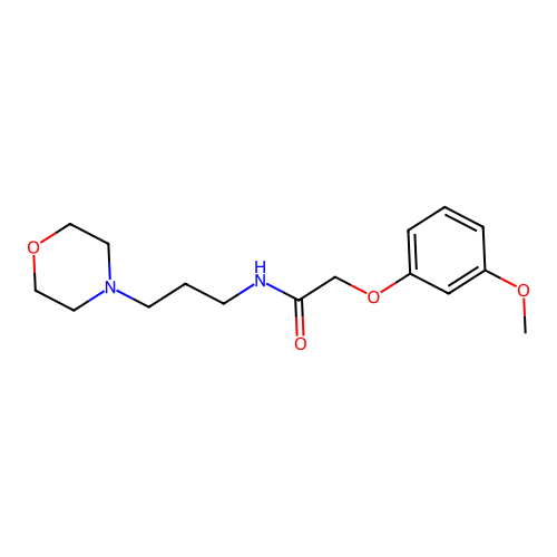 2-(3-methoxyphenoxy)-N-[3-(morpholin-4-yl)propyl]acetamide structure