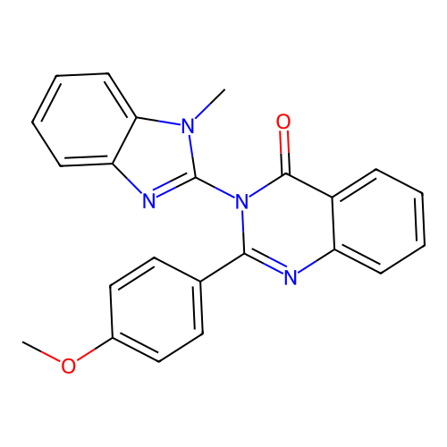 2-(4-methoxyphenyl)-3-(1-methyl-1H-benzimidazol-2-yl)quinazolin-4(3H)-one structure