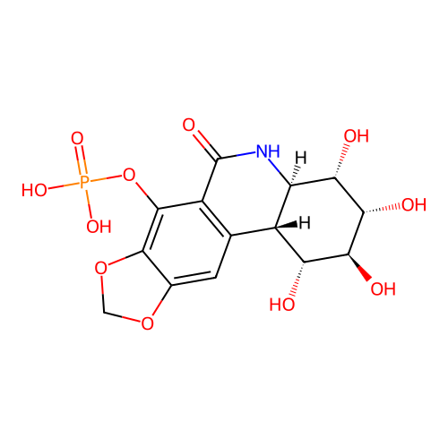 (1R,2S,3S,4S,4aR,11bR)-1,3,4,4a,5,11b-Hexahydro-1,2,3,4-tetrahydroxy-7-(phosphonooxy)[1,3]dioxolo[4,5-j]phenanthridin-6(2H)-one structure