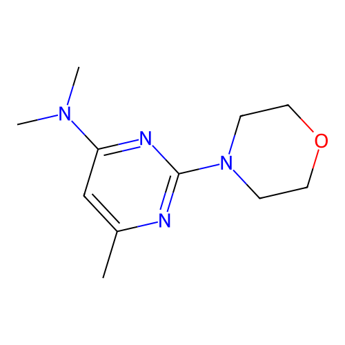 N,N,6-trimethyl-2-(morpholin-4-yl)pyrimidin-4-amine structure