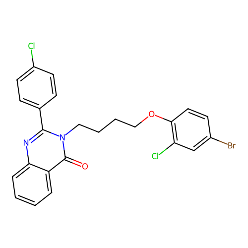 3-(4-(4-bromo-2-chlorophenoxy)butyl)-2-(4-chlorophenyl)quinazolin-4(3H)-one structure