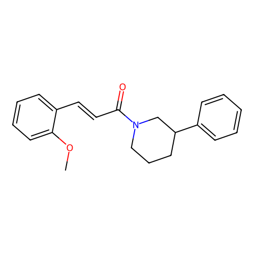 (E)-3-(2-methoxyphenyl)-1-(3-phenylpiperidin-1-yl)prop-2-en-1-one structure
