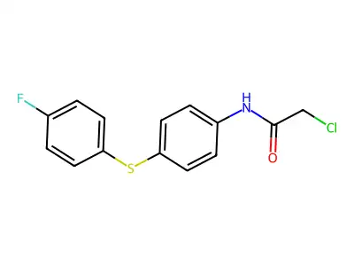 2-chloro-N-{4-[(4-fluorophenyl)sulfanyl]phenyl}acetamide structure
