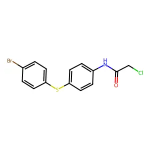 N-{4-[(4-bromophenyl)sulfanyl]phenyl}-2-chloroacetamide structure