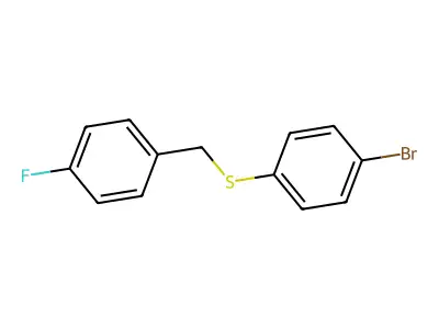 4-Bromophenyl 4-fluorobenzyl sulfide structure