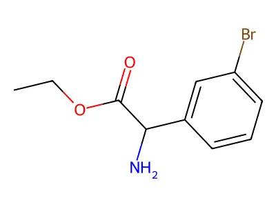 Ethyl 2-amino-2-(3-bromophenyl)acetate structure