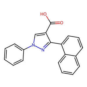 3-(naphthalen-1-yl)-1-phenyl-1H-pyrazole-4-carboxylic acid structure