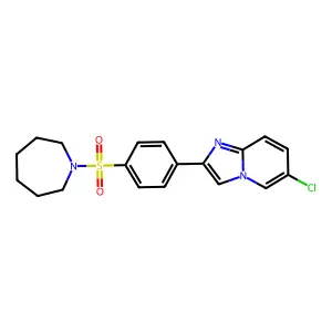 2-[4-(Azepan-1-ylsulfonyl)phenyl]-6-chloroimidazo[1,2-a]pyridine structure