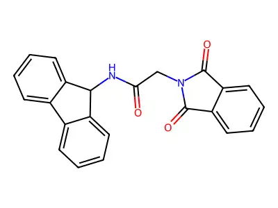 2-(1,3-dioxoisoindol-2-yl)-N-(9H-fluoren-9-yl)acetamide structure