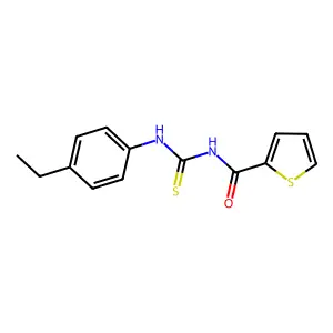N-[(4-ethylphenyl)carbamothioyl]thiophene-2-carboxamide structure