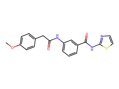 3-{[(4-methoxyphenyl)acetyl]amino}-N-(1,3-thiazol-2-yl)benzamide structure