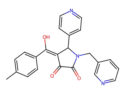 3-hydroxy-4-(4-methylbenzoyl)-1-[(pyridin-3-yl)methyl]-5-(pyridin-4-yl)-2,5-dihydro-1H-pyrrol-2-one structure