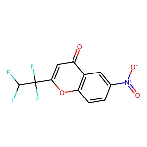 6-nitro-2-(1,1,2,2-tetrafluoroethyl)-4H-chromen-4-one structure