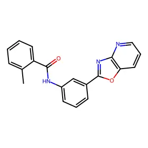2-methyl-N-[3-([1,3]oxazolo[4,5-b]pyridin-2-yl)phenyl]benzamide structure