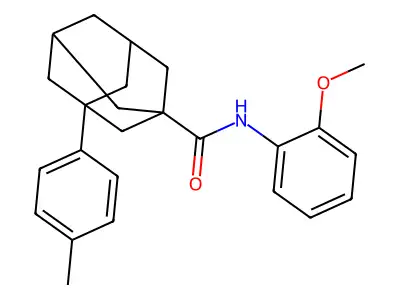 N-(2-methoxyphenyl)-3-(4-methylphenyl)-1-adamantanecarboxamide structure