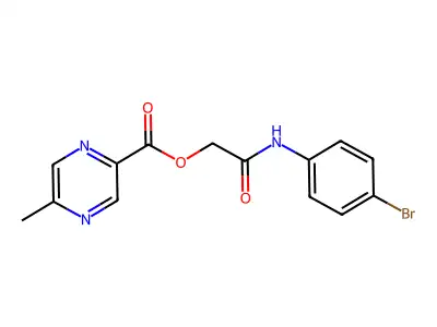 2-[(4-Bromophenyl)amino]-2-oxoethyl 5-methyl-2-pyrazinecarboxylate structure