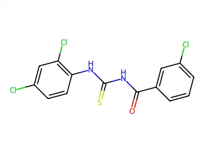 3-chloro-N-[(2,4-dichlorophenyl)carbamothioyl]benzamide structure